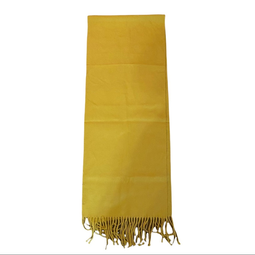 Warm Yellow 100% Cashmere Scarf, Made in Scotland, Scottish Cashmere Scarf